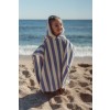 Paars/ecru gestreepte poncho - Beach poncho dreamy purple stripe